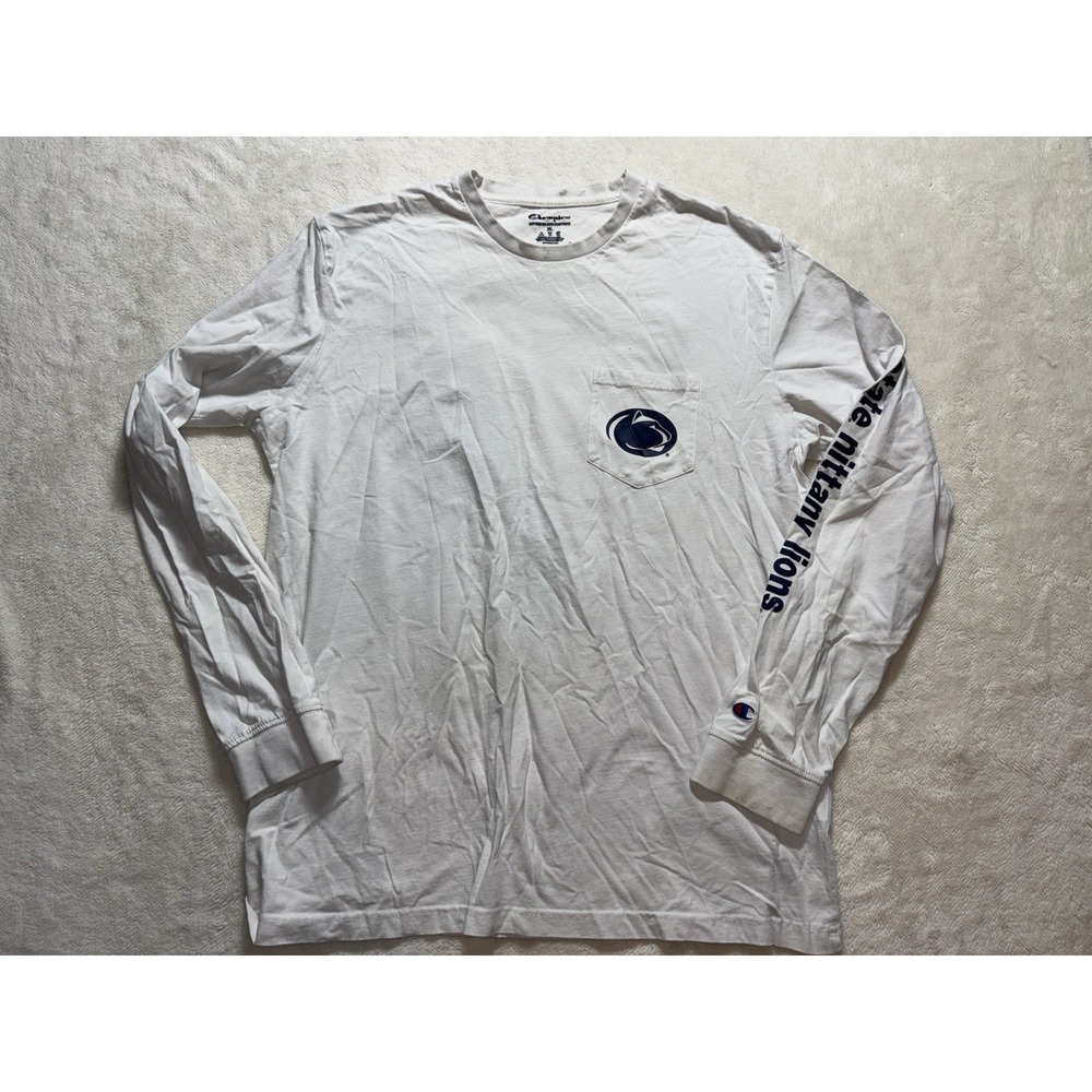 Penn State Nittany Lions Long Sleeve Logo All Over Back Champion Size XL Shirt